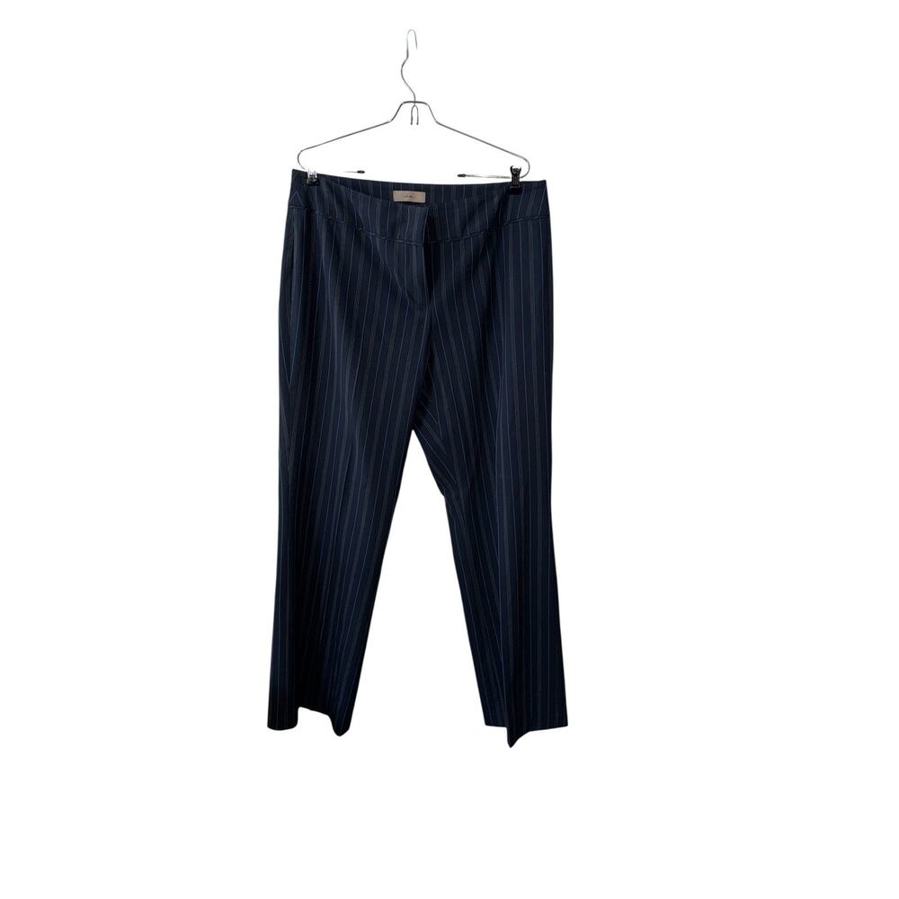 i.e. Womens 16 Modern Fit Navy Pinstripe Dress Pants Career Trousers Career Work